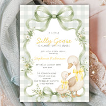 Coquette Bow Silly Goose Sage Gingham Barnrumsfira
