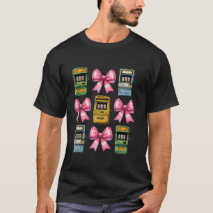 Coquette Bow Slot Maskin Gambling Spelare Mor T Shirt