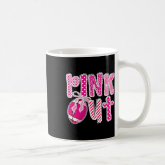 Coquette Bow Snöre Football Rosa Out Breast Cancer Kaffemugg