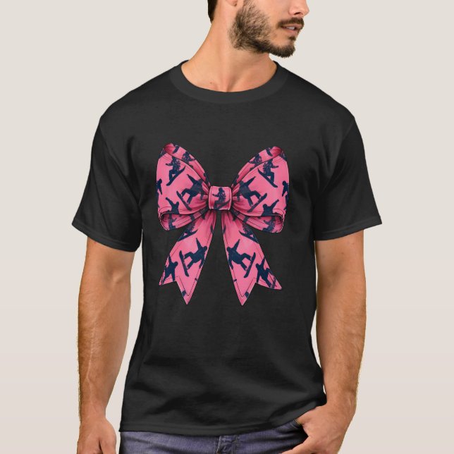 Coquette Bow Snowboarding Mors dag Snowboarder T Shirt (Framsida)
