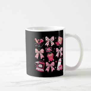Coquette Bow Sonograf Valentine Ultraljudstekniker Kaffemugg