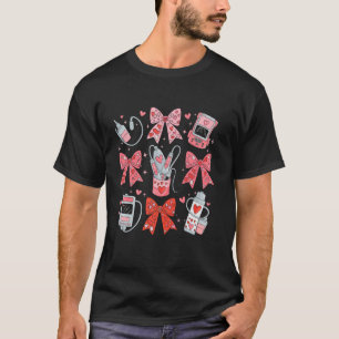 Coquette Bow Sonographer Valentines day Ultrasound T Shirt