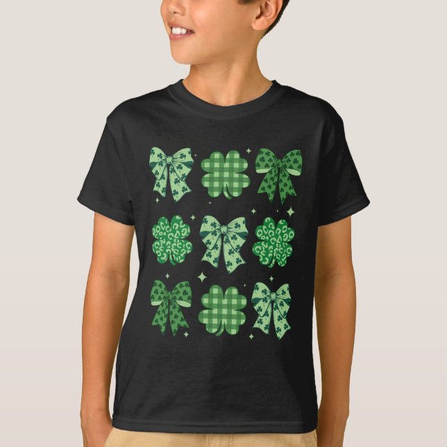 Coquette Bow St Patricks Day Irländska Kvinnor Fli T Shirt (Framsida)