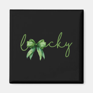Coquette Bow St.patricks Day Lucky Shamrock Irland Magnet