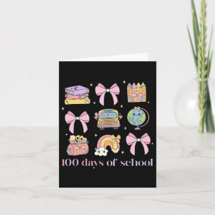 Coquette Bow Student Lärare 100 dagar i skola 1 Kort