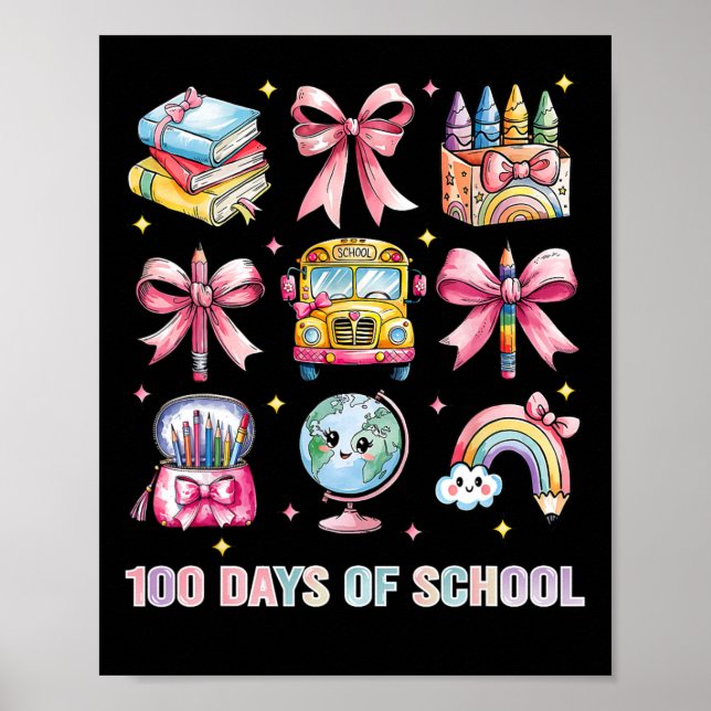 Coquette Bow Student Lärare 100 Dagar på Skolan 8  Poster (Framsidan)