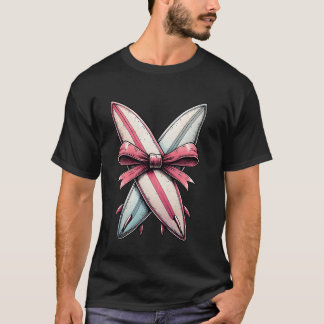 Coquette Bow Surfing Mors Dag Surfboarder Surfe T Shirt