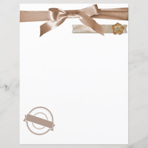 Coquette Bow Taupe Beige Scrapbok och Journalförin
