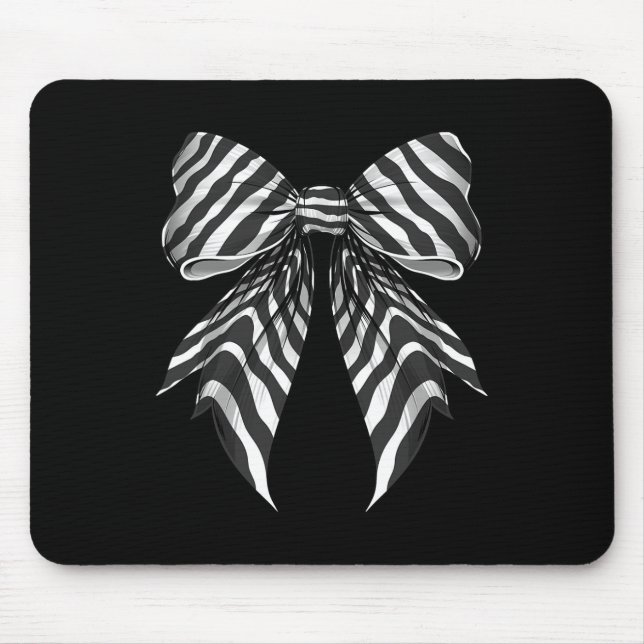 Coquette Bow Zebra Skin Mönster Cute Halloween Cos Musmatta (Framsidan)