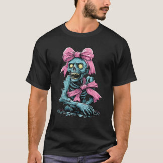 Coquette Bow Zombie Spooky Halloween Mamma Mor D T Shirt