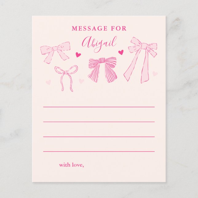 Coquette Bows Girl Birthday Time Capsule-meddeland (Framsida)