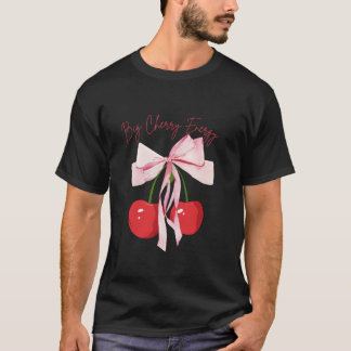Coquette Bows med körsbär Big Cherry Energy Cute T Shirt