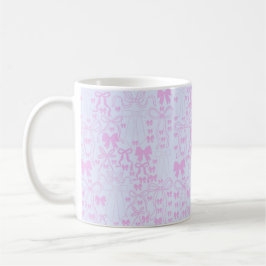 Coquette Bows Mönster Girly Bow Mugg