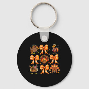 Coquette Bows Thanksgiving Turkiet jul Turkiet Nyckelring