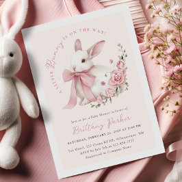 Coquette Bunny Baby Shower Inbjudningar