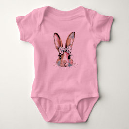 Coquette Bunny Bow Påsk Bodysuits & Ett-Pieces T Shirt
