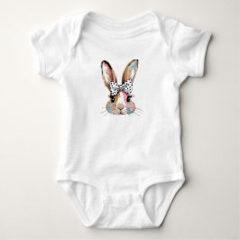 Coquette Bunny Bow Påsk Bodysuits & Onesies T Shirt