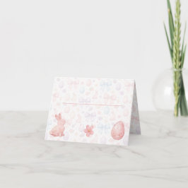 Coquette Bunny & Bows Påsk Bord Placeringskort Tack Kort