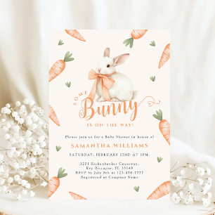 Coquette Bunny Gender Neutral Baby Shower Inbjudningar