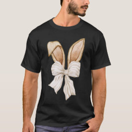 Coquette Bunny Tee, design med rosett och öron T Shirt
