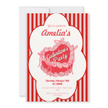 Coquette Cake Galentine's Day Valentines Rosa Red