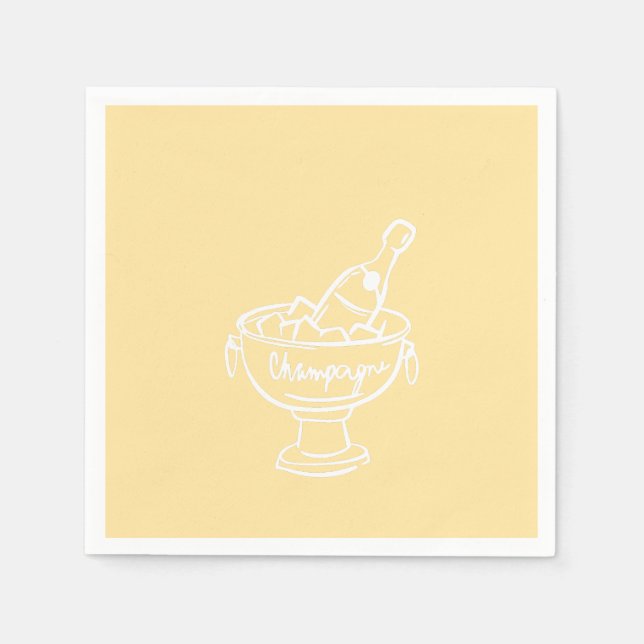 Coquette Champagne Pappersservett (Framsidan)