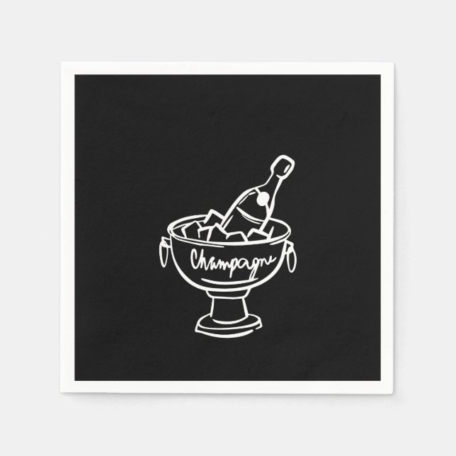 Coquette Champagne Pappersservett (Framsidan)