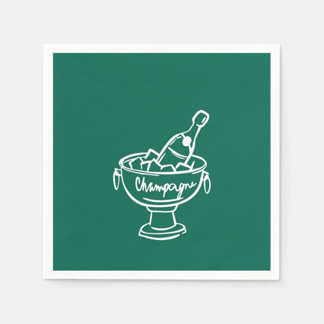 Coquette Champagne Pappersservett (Framsidan)