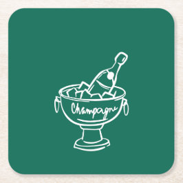 Coquette Champagne Underlägg Papper Kvadrat