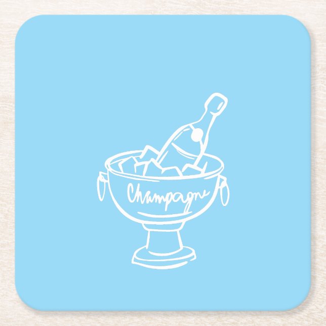 Coquette Champagne Underlägg Papper Kvadrat (Framsidan)