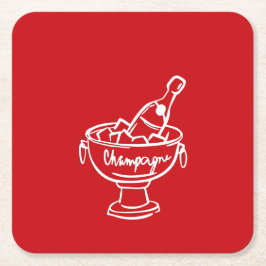 Coquette Champagne Underlägg Papper Kvadrat