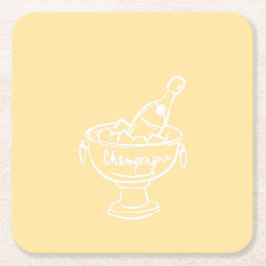 Coquette Champagne Underlägg Papper Kvadrat