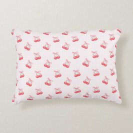 Coquette Cherries Bow Mönster Prydnadskudde