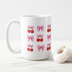 Coquette Cherries och Rosa Bows Kaffemugg