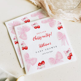 Coquette Cherry Baby Shower Pappersservett