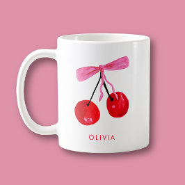 Coquette Cherry & Bow Kaffemugg