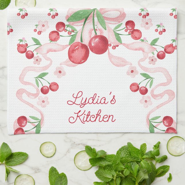 Coquette Cherry Kökshandduk (Vikta)