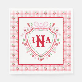 Coquette Cherry Monogam Pappersservett