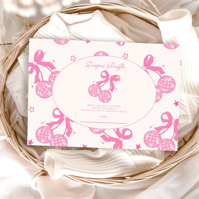 Coquette Cherry on Top Baby Diapper Raffle Tilläggskort (Skapare uppladdad)