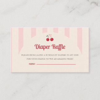 Coquette Cherry på Top Baby Shower Raffle Tilläggskort