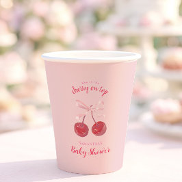 Coquette Cherry på Top Cake Baby Shower