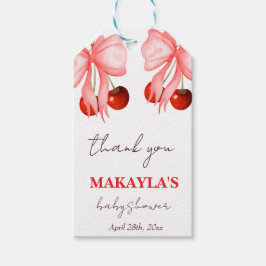 Coquette Cherry på Top Flicka Shower Presentetikett