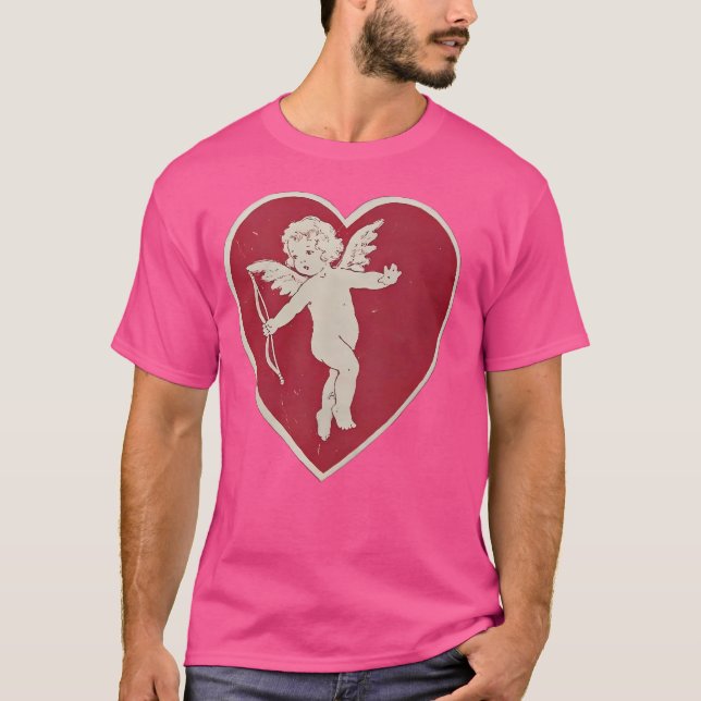 Coquette Cherub Hjärta T Shirt (Framsida)
