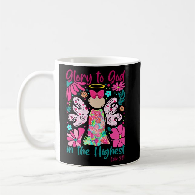 Coquette Christian Glory to God - Boho Scripture Kaffemugg (Vänster)