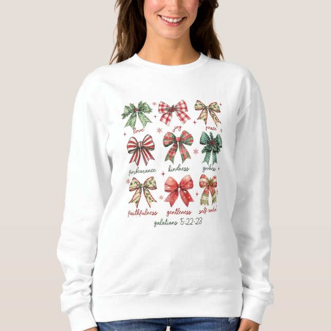 Coquette Christian Jul Kvinnor Sweatshirt T Shirt (Framsida)