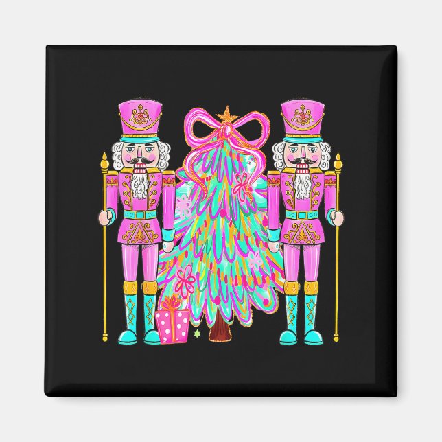 Coquette Christmas Tree Nk Nutcrackers Xmas Women  Magnet (Framsidan)