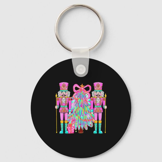 Coquette Christmas Tree Nk Nutcrackers Xmas Women  Nyckelring (Framsida)