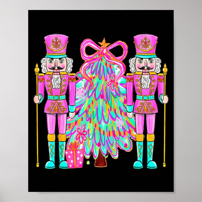 Coquette Christmas Tree Nk Nutcrackers Xmas Women  Poster (Framsidan)