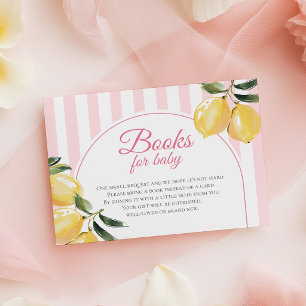 Coquette Citron Baby Shower Böcker för Bebis Tilläggskort