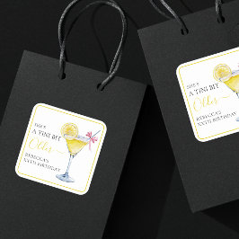 Coquette Citron Cocktail En Tini Bit Äldre Födelse Fyrkantigt Klistermärke